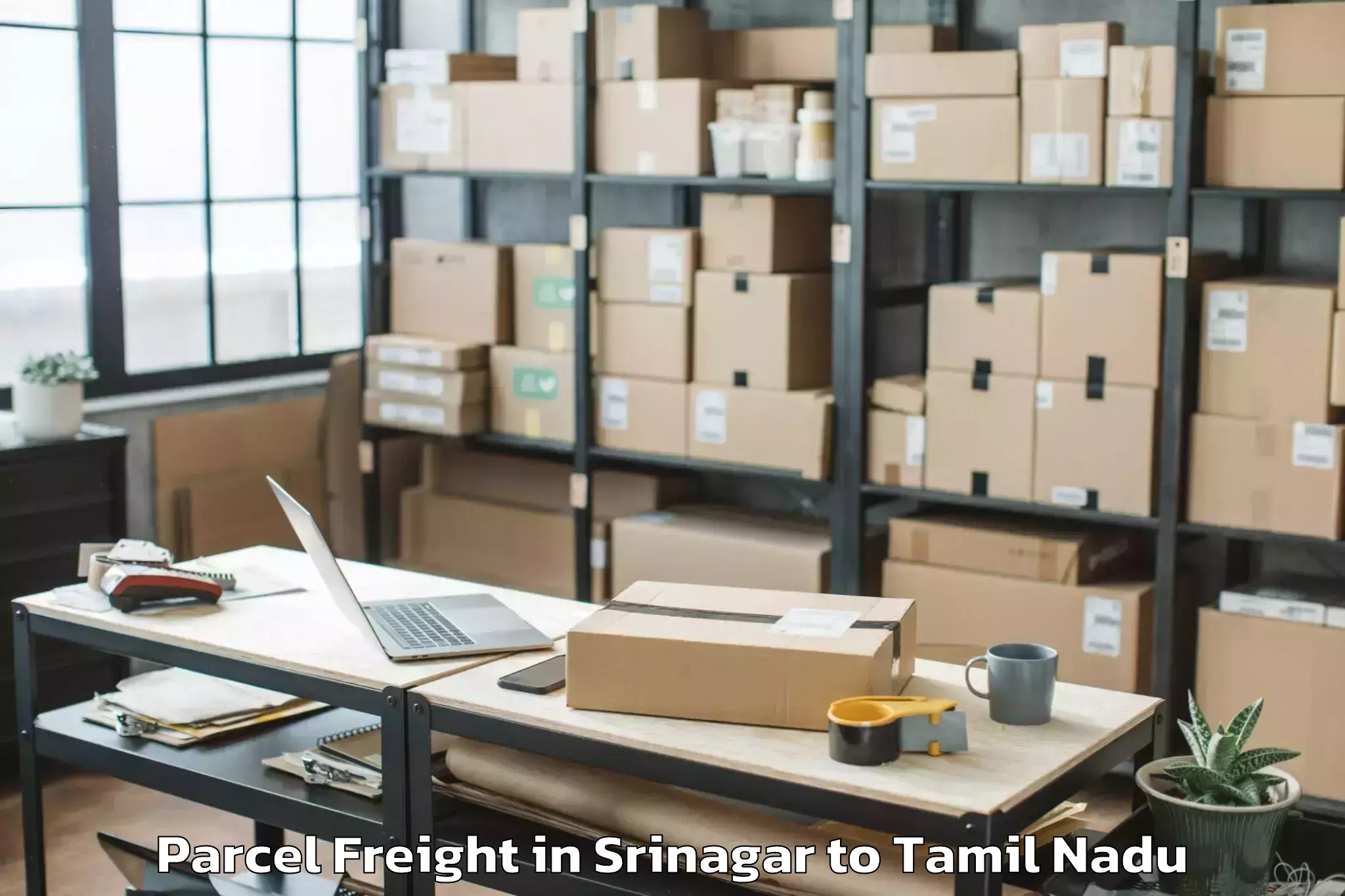 Easy Srinagar to Manachanallur Parcel Freight Booking